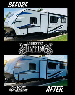 Travel Trailer Ceramic Tint to Keep Cooler.